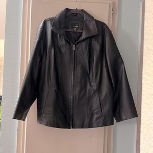 Black leather jacket